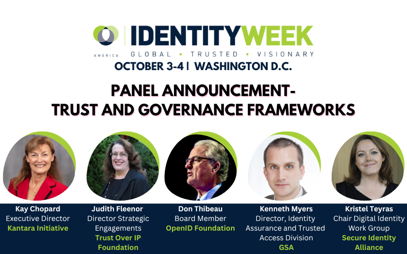 Trust and Governance Frameworks at #IdentityWeekAmerica2023