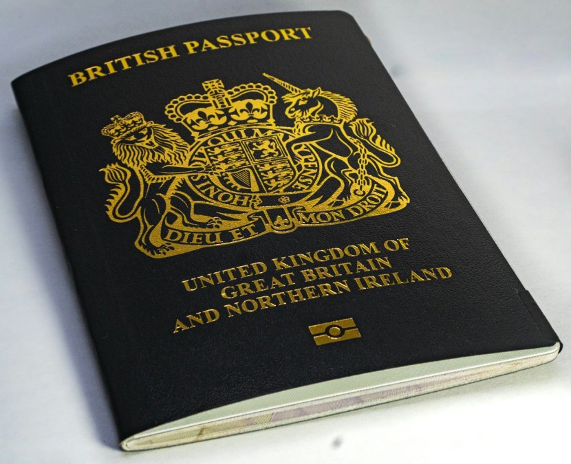 New British passport engraved with His Majesty’s coat of arms