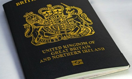 New British passport engraved with His Majesty’s coat of arms