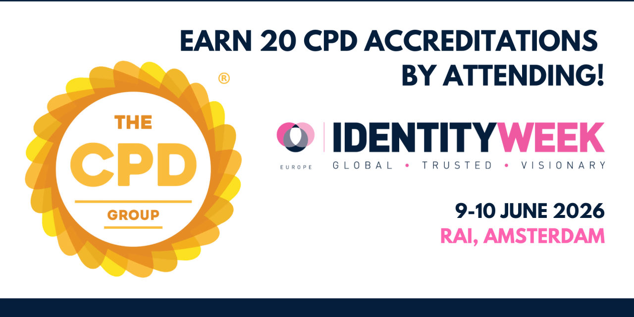 Gain 20 CPD accreditations by attending Identity Week Europe
